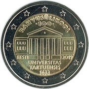 2 Euros University of Tartu obverse image