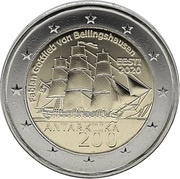 2 Euros Discovery of Antarctica obverse image