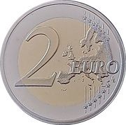 2 Euros Society of Estonian Literaty, Estonia, 2022 reverse image