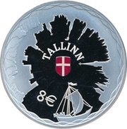 8 Euro Hanseatic Tallinn, Estonia, 2017 reverse image