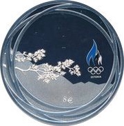 8 Euros Winter Olympic Games in Beijing, China, Estonia, 2022 reverse image