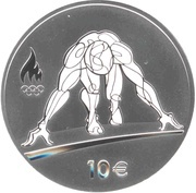 10 Euros XXXI Olympics, Estonia, 2016 reverse image