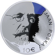 10 Euros Jaan Poska, Estonia, 2016 reverse image