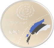 10 Euros Centenary of the Republic of Estonia, Estonia, 2018 reverse image