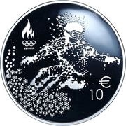 10 Euros XXIII Winter Olympics games, Estonia, 2018 reverse image