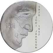 15 Euros Jüri Jaakson, Estonia, 2020 reverse image