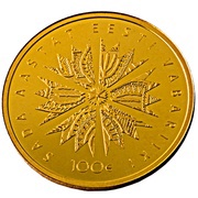 100 Euros Centenary of the Republic of Estonia reverse image