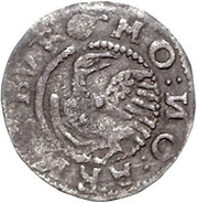 1 Schilling - Magnus Arensburg; four-sectioned shield reverse image