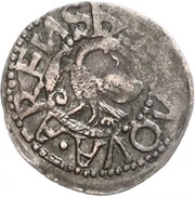 1 Schilling - Magnus Arensburg; lined shield reverse image