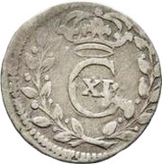 1 Rundstück - Carl XI Without ribbon obverse image