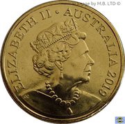 1 Dollar - Elizabeth II 6th Portrait - Mr Squiggle 60 Years; Rocket obverse image