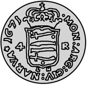 4 Rundstück - Carl XI Without inner reverse circle reverse image