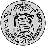 1 Ducat - Carl XI Trial strike, Estonia, 1671 reverse image