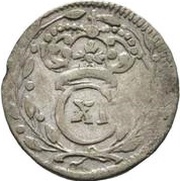 1 Rundstück - Carl XI With cross and without value obverse image