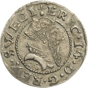 1 Ferding - Eric XIV Type 1; with crown obverse image