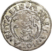 1 Ferding - Eric XIV Type 2; wavy shield, Estonia, 1563-1567 reverse image