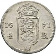 4 Rundstück - Carl XI, Estonia, 1671-1674 reverse image