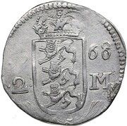 2 Mark - Carl XI, Estonia, 1667-1671 reverse image