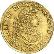 1 Ducat - Carl XI 1st portrait obverse image