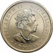 1 Dollar - Elizabeth II 6th Portrait - Australian Citizenship 70 Years obverse image