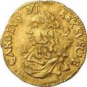 1 Ducat - Carl XI 3rd portrait obverse image