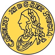 2 Ducats - Carl XI 3rd portrait obverse image