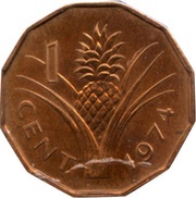 1 Cent - Sobhuza II reverse image