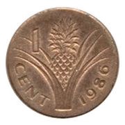 1 Cent - Mswati III 1st portrait reverse image