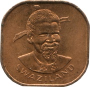 2 Cents - Sobhuza II FAO obverse image
