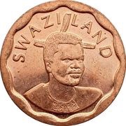 5 Cents - Mswati III 2nd portrait obverse image