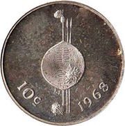 10 Cents - Sobhuza II Independence reverse image
