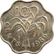 10 Cents - Mswati III 1st portrait reverse image