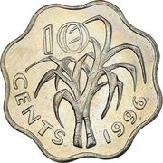 10 Cents - Mswati III 2nd portrait reverse image