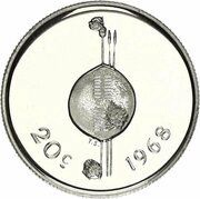 20 Cents - Sobhuza II Independence reverse image