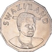 50 Cents - Mswati III 2nd portrait obverse image