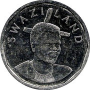 50 Cents - Mswati III 2nd portrait, magnetic obverse image