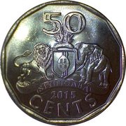 50 Cents - Mswati III, Eswatini, 2015 reverse image