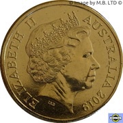 1 Dollar - Elizabeth II 4th Portrait - 50th Anniversary Moon Landing obverse image