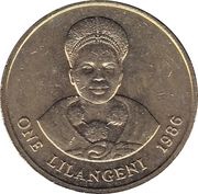 1 Lilangeni - Mswati III 1st portrait reverse image