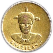 1 Lilangeni - Mswati III 1st portrait, magnetic obverse image