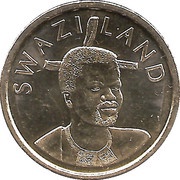 1 Lilangeni - Mswati III 2nd portrait, magnetic obverse image