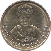 1 Lilangeni - Mswati III 2nd portrait, magnetic reverse image