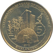 5 Emalangeni - Mswati III Golden Jubilee reverse image