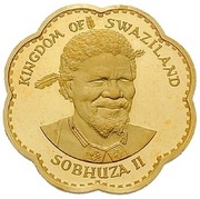 10 Emalangeni - Sobhuza II 75 Anniversary of the King obverse image