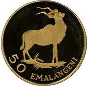 50 Emalangeni - Sobhuza II, Eswatini, 1975 reverse image