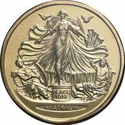 1 Dollar - Elizabeth II 4th Portrait - Treaty of Versailles, Australia, 2019 reverse image