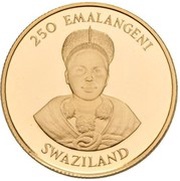 250 Emalangeni - Mswati III Accession of King Makhosetive, Eswatini, 1986 reverse image