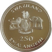 250 Emalangeni Ligwalagwala Bird obverse image
