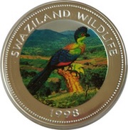 250 Emalangeni Ligwalagwala Bird, Eswatini, 1998 reverse image