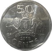 50 Cents - Mswati III, Eswatini, 2018-2021 reverse image
